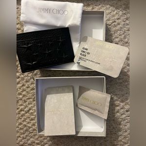 Jimmy Choo Embossed Stars Credit Card Wallet NIB